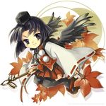  adapted_uniform copyright_request hakama japanese_clothes kan_satomi miko red_hakama solo wings 