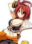  .hack//g.u. 1girl blush breasts cleavage kurot large_breasts lowres solo yowkow_(.hack//) 