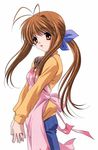  antenna_hair artist_request brown_hair clannad furukawa_sanae long_hair mature solo 