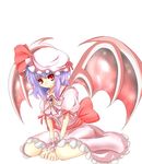  bad_id bad_pixiv_id bat_wings blue_hair fang haru_ion red_eyes remilia_scarlet solo touhou wings 