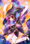  brown_eyes hat kaleido_star naegino_sora nyanmilla purple_hair solo witch wizard_hat 