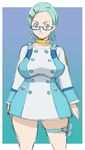  aqua_hair breasts eureka eureka_seven eureka_seven_(series) glasses large_breasts short_hair solo tetrodotoxin thigh_strap wide_hips 