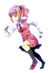  anya_alstreim ashford_academy_uniform bad_id bad_pixiv_id code_geass flat_chest isobe necktie pink_hair red_eyes running school_uniform socks solo 