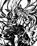  angry bad_id bad_pixiv_id fancybetty fujiwara_no_mokou greyscale highres monochrome solo touhou 