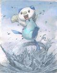  fangs freckles gen_5_pokemon no_humans nogi_(sakanashikatabenai) oshawott pokemon pokemon_(creature) shell solo 