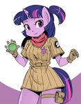  alternate_hairstyle animal_ears bulma bulma_(cosplay) cosplay cowboy_shot cutie_mark dragon_ball dragon_ball_(classic) dragon_radar dress furry gloves horn horse_ears horse_girl horse_tail multicolored_hair my_little_pony my_little_pony_friendship_is_magic one_side_up patch personification pink_hair pouch purple_eyes purple_hair purple_skin scarf shepherd0821 short_dress short_hair short_sleeves smile solo star striped tail thigh_pouch twilight_sparkle two-tone_hair unicorn_girl vertical_stripes 