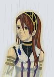  1girl brown_hair long_hair lowres natalia rain solo valkyrie_profile valkyrie_profile_covenant_of_the_plume 