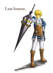  1boy armor blonde_hair earnest knight lance male male_focus polearm solo spear valkyrie_profile valkyrie_profile_covenant_of_the_plume weapon 