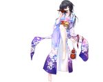  barefoot black_hair japanese_clothes kawagishi_keitarou kimono sake tagme transparent 