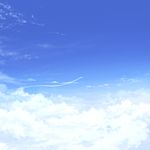  bad_id bad_pixiv_id blue cloud day flying highres no_humans original scenery sky snake toshiyu_(10shi_yu) 