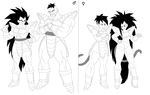  animal_tail black_hair dragon_ball dragonball_z dragonball_zrn genderswap nappa raditz tail 