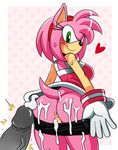  &lt;3 amy_rose anthro anus blush breasts canine clothing cum duo female green_eyes happy looking_at_viewer male mammal penis pussy sega sex sonic_(series) sssonic2 straight 