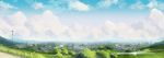  bad_pixiv_id building cityscape cloud day grass hcm highres horizon landscape long_image no_humans original outdoors power_lines rice_paddy river scenery shadow sky skyscraper telephone_pole tree ufo wide_image 