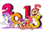  apple_bloom_(mlp) babs_seed_(mlp) blush bow cub cutie_mark_crusaders_(mlp) equine female feral freckles friendship_is_magic fur hair horn horse karzahnii mammal my_little_pony orange_fur pegasus pink_hair plain_background pony purple_hair red_hair scootaloo_(mlp) sweetie_belle_(mlp) two_tone_hair unicorn white_background white_fur wings yellow_fur young 