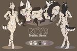  collar feline female hair mammal model_sheet riya serval solo 