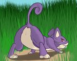  ass_up butt female feral grass ground mammal nintendo pok&#233;mon pok&eacute;mon presenting pussy rat rattata rodent solo tall_grass teeth video_games ziyen 