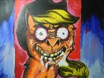  apple_jack creepy drawing equine female friendship_is_magic horse my_little_pony my_little_pony_ nightmare_fuel open_mouth pony what what_has_science_done 