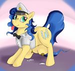  bow_tie clothing cutie_mark equine female feral friendship_is_magic fur hair hat horse job lactating mammal milk milky_way_(character) my_little_pony nezudomo pony rwrathole solo teats tongue tongue_out two_tone_hair uniform yellow_fur 