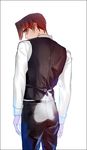  bangs brown_hair dpdxj fate/zero fate_(series) formal from_behind male_focus solo toosaka_tokiomi vest waistcoat younger 