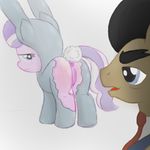  anus blue_eyes butt cub diamond_tiara_(mlp) disguise equine female feral filthy_rich_(mlp) friendship_is_magic hair horse imminent_rape incest inminent_rape lagomorph male mammal my_little_pony numel_(artist) pony punishment pussy rabbit young 