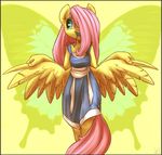  anthrofied arthropod atryl butterfly cloth clothing equine female fluttershy_(mlp) friendship_is_magic fur hair horse insect long_hair mammal my_little_pony pegasus pink_hair pony solo wings yellow_fur 