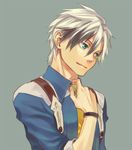  black_hair green_eyes ludger_will_kresnik male_focus miho_(mi) multicolored_hair necktie solo tales_of_(series) tales_of_xillia tales_of_xillia_2 two-tone_hair white_hair 