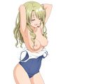  breasts long_hair nipples school_swimsuit swimsuit tenjouin_saki to_love_ru to_love_ru_darkness transparent wet yabuki_kentarou 