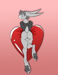  &lt;3 balls bottomless butt clothed clothing digitigrade dragondrawer half-dressed hindpaw hoodie jacket lagomorph looking_at_viewer looking_back lying male mammal nude on_front pawpads paws pillow presenting presenting_hindquarters rabbit seductive showing_off soles solo sweater toes tucker_(character) 