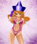  alena_(dq4) blush dragon_quest dragon_quest_iv gloves hat leotard orange_hair pink_leotard pink_leotard_(dq) red_eyes solo 