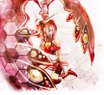  .hack//g.u. 1girl artist_request honeycomb_(pattern) honeycomb_background pi_(.hack//) pink pink_background 