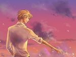  blonde_hair cigarette hinoe_(dd_works) male_focus one_piece sanji smoking solo 