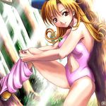  alena_(dq4) artist_request boots dragon_quest dragon_quest_iv hat leotard long_hair lowres oekaki orange_hair pink_leotard pink_leotard_(dq) red_eyes solo 