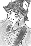  artist_request eruka_frog greyscale hat monochrome solo soul_eater witch wizard_hat 