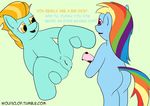  friendship_is_magic lightning_dust my_little_pony ookamithewolf1 rainbow_dash 