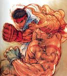  alex_(street_fighter) artist_request battle duel male_focus multiple_boys punching ryuu_(street_fighter) street_fighter street_fighter_iii_(series) 