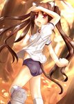  animal_ears artist_request black_hair cat_ears kooh long_hair pangya red_eyes sepia solo twintails 