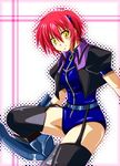  bad_id bad_pixiv_id garters lyrical_nanoha mahou_shoujo_lyrical_nanoha_strikers nove_(nanoha) numbers_(nanoha) red_hair sakazaki_akira solo thighhighs yellow_eyes 