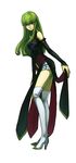  bad_id bad_pixiv_id belt boots c.c. code_geass dress elbow_gloves gloves green_hair highres long_hair nanamura solo thigh_boots thighhighs yellow_eyes 