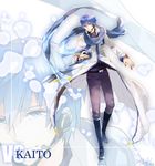  bad_id bad_pixiv_id blue_eyes blue_hair blue_scarf headset irono_(irtyu) kaito kaito_(vocaloid3) male_focus scarf solo vocaloid 