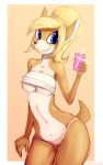  anthro breasts camel_toe camera cervine clothing female julia_woods kanashiipanda mammal panties phone selfie shirt simple_background sketch solo underwear 