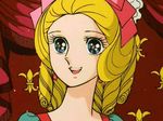  +_+ 1girl 70s animated animated_gif blonde_hair himeno_michi lowres marie_antoinette_(versailles_no_bara) oldschool retro shine shiny smile solo starry_eyes versailles_no_bara 
