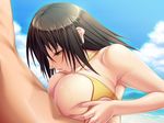  aoi_nagisa_(artist) beach breasts kozue_nanba large_breasts ocean okaa-san_ga_ippai paizuri 
