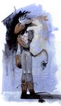  abe donkey equine gouache ink krossbreeder male mammal solo standing star traditional_media watercolor watercolour 