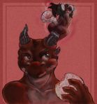  ambiguous_gender anthro bald black_hair blush breasts canvas demon dlost doughnut dragon drake drake_(species) female hair horn humor invalid_tag korokke looking_back male mammal masturbation micro nude penetration pink_frosted_sprinkle_doughnut plain_background pussy_juice red_background red_panda red_scales scalie size_difference vaginal vaginal_penetration xhyra 