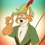  bow bow_(weapon) canine disney fox male mammal ranged_weapon robin_hood robin_hood_(disney) rpique solo tunic weapon 