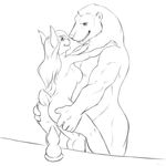  anthro balls bear breasts dildo duo feline female lynx male mammal nateday nude penetration penis polar_bear sex sex_toy side_boob sketch straight vaginal vaginal_penetration 