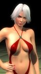  1girl 3d bikini breasts christie christie_(doa) dead_or_alive dead_or_alive_5 hand_on_hip highres large_breasts solo swimsuit tecmo wallpaper white_hair 