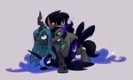  black_hair blue_eyes blue_hair changeling cutie_mark equine eye_mist female feral friendship_is_magic green_eyes green_hair group group_sex hair helmet horn horse king_sombra_(mlp) male mammal my_little_pony nightmare_moon_(mlp) open_mouth ponchuzn pony puszn queen_chrysalis_(mlp) red_eyes sex signature straight threesome winged_unicorn wings 