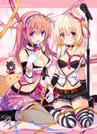  animal_ears bra chiri_(atlanta) cleavage fishnets thighhighs 