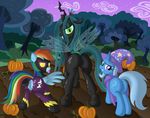  friendship_is_magic my_little_pony queen_chrysalis rainbow_dash trixie_lulamoon ziemniax 